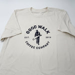 Vintage White Good Walk Coffee Logo T-Shirt