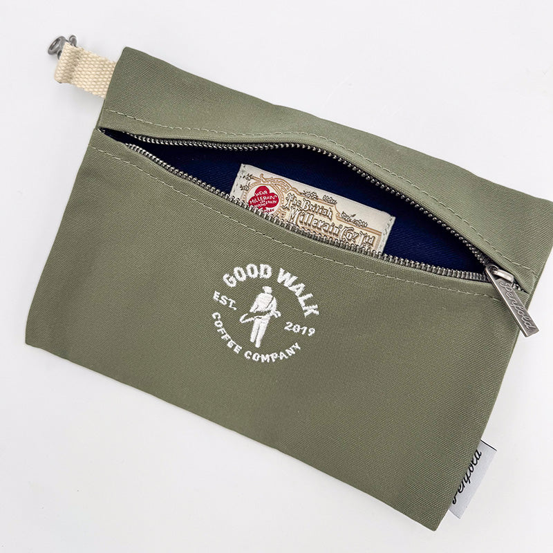 Penfold x Good Walk Heritage Canvas Pouch - Holly Green