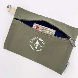 Penfold x Good Walk Heritage Canvas Pouch - Holly Green